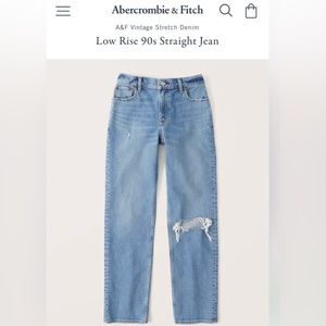 Abercrombie & Fitch 90s low rise distressed jeans